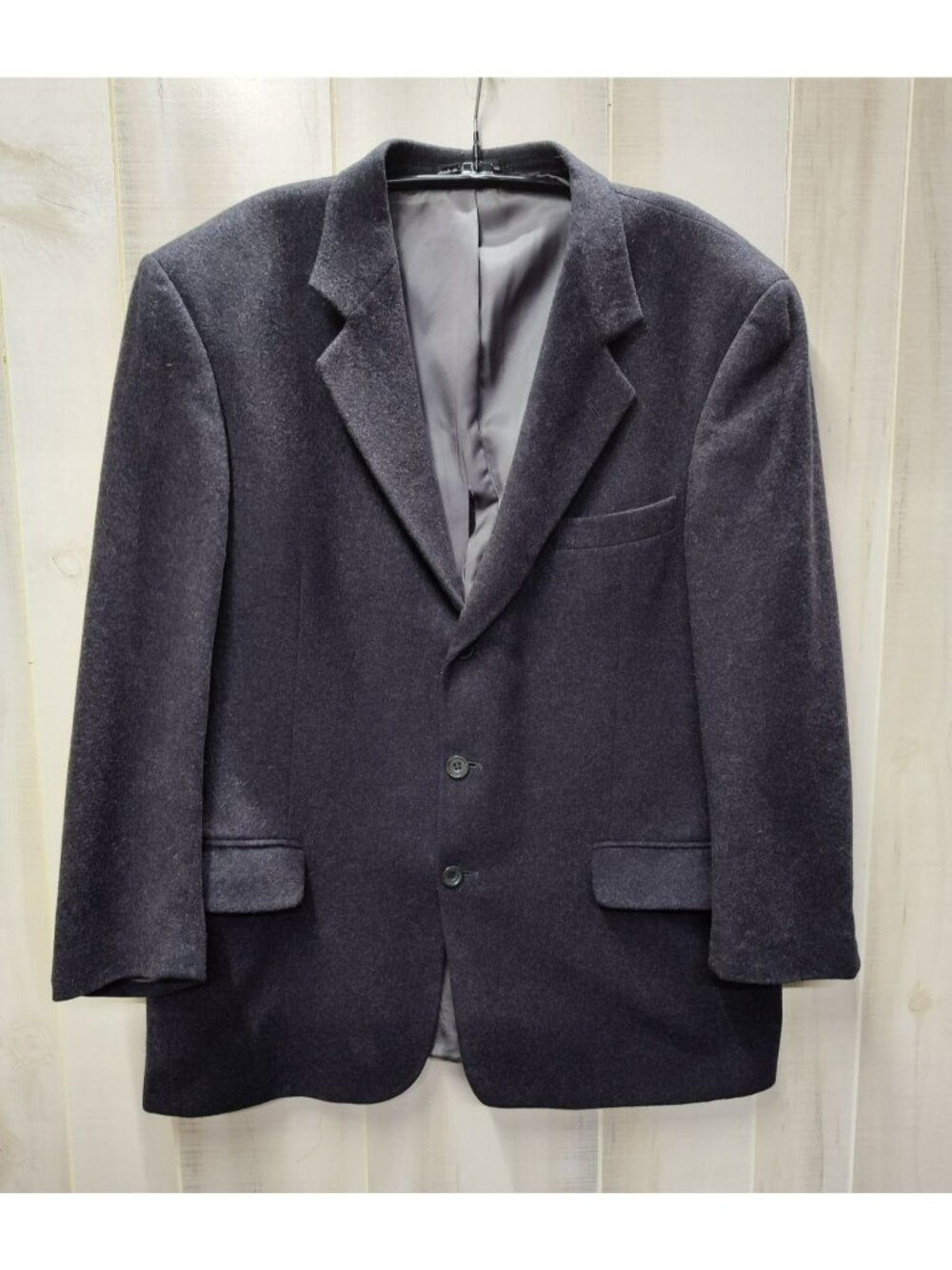 Gianfranco Ruffini Italy 42R Black Cashmere Blend Blazer Sport Coat Lined Jacket
